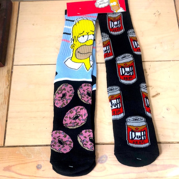 The Simpsons 2 pairs of casual crew socks pack - Picture 1 of 3